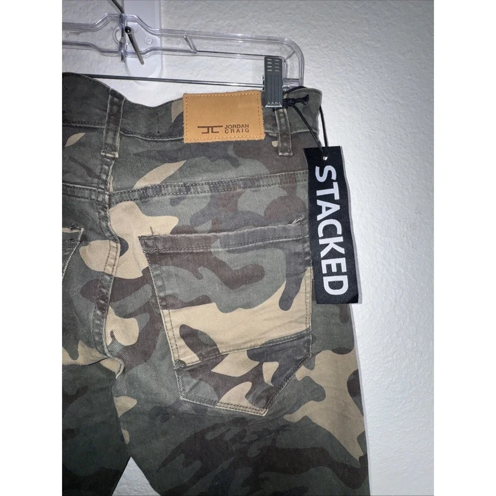 JORDAN CRAIG Mens Army Camo Jeans 30X39 Martin Stacked Ultimate Punk Skinny NWT